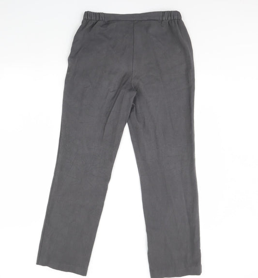 m&s Womens Grey Dress Pants Trousers Size 10 L29 in