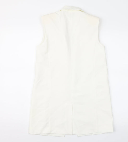 Missguided Womens White Jacket Waistcoat Size 6