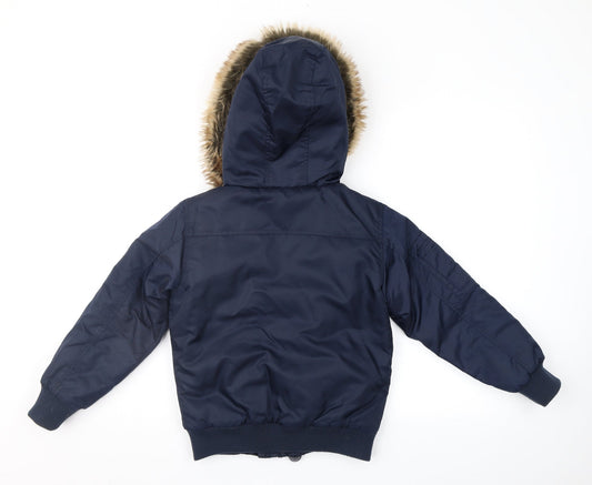Ripstop. Boys Blue Anorak Jacket Size XS