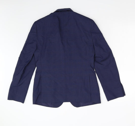 M&S Womens Blue Jacket Blazer Size 36
