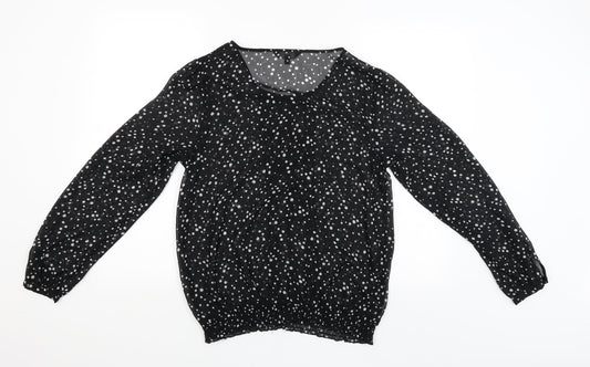 Papaya Womens Black Basic Blouse Size 12