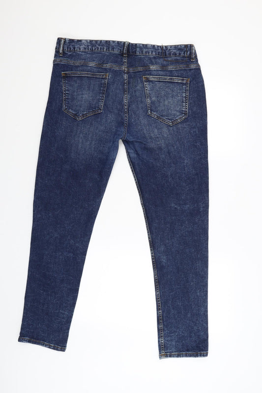Denim & Co. Womens Blue Straight Jeans Size 36 L29 in