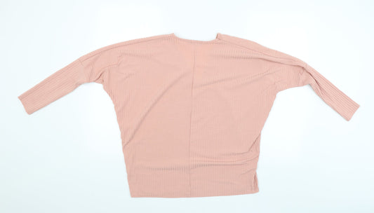 Boohoo Womens Pink Pullover Jumper Size 10