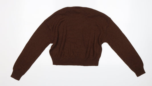 Divided Womens Brown Pullover Jumper Size XS