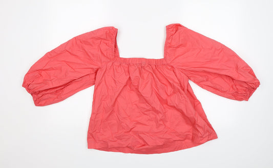New Look Womens Pink Basic Blouse Size 12