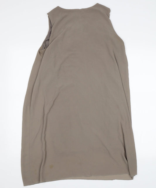 Senzatempo Womens Beige Shift Size M