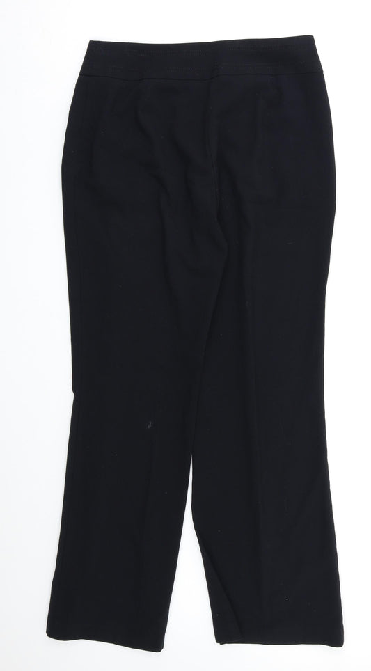 M&S Womens Black Dress Pants Trousers Size 10 L27 in