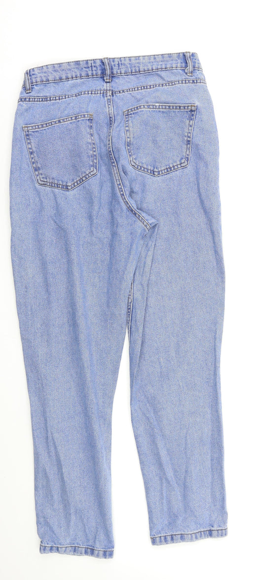 Denim & Co. Womens Blue Straight Jeans Size 10 L26 in