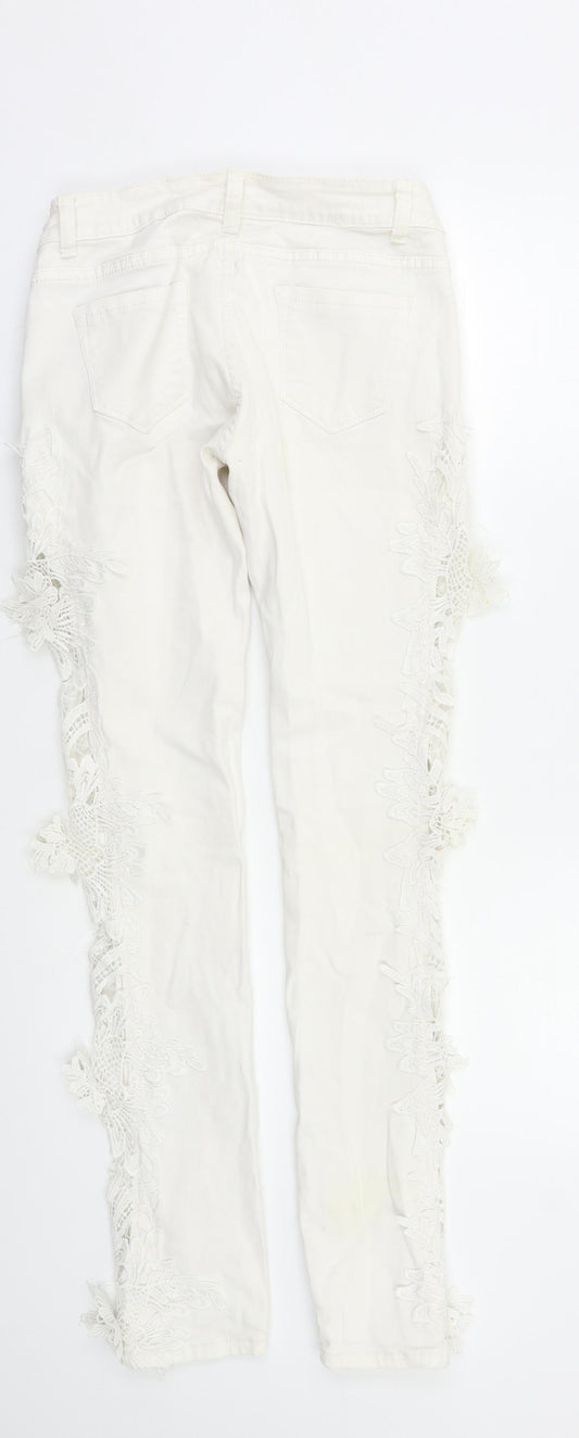 Realty jeans Womens White Skinny Jeans Size 8 L29 in
