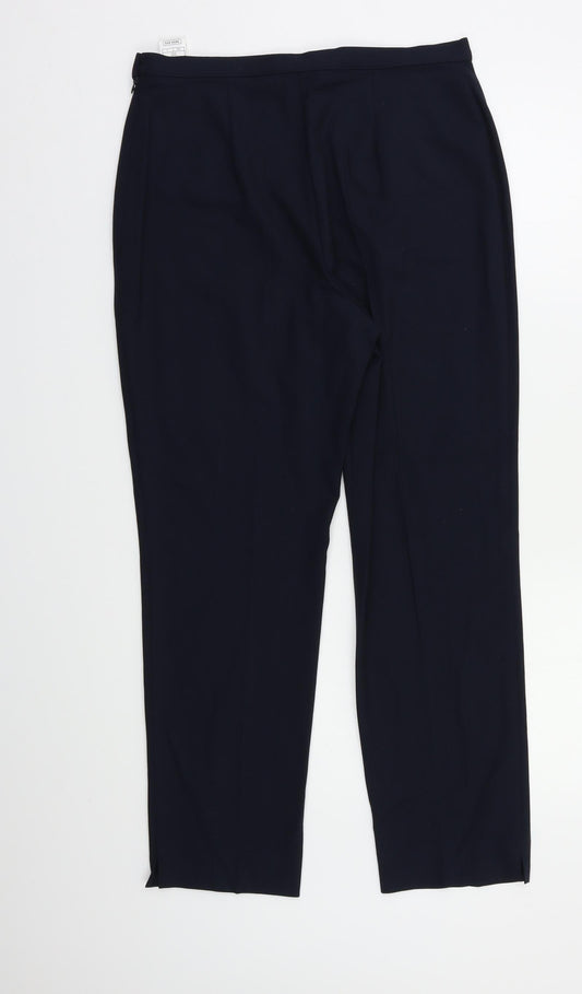 M&S Womens Black Dress Pants Trousers Size 14 L25 in