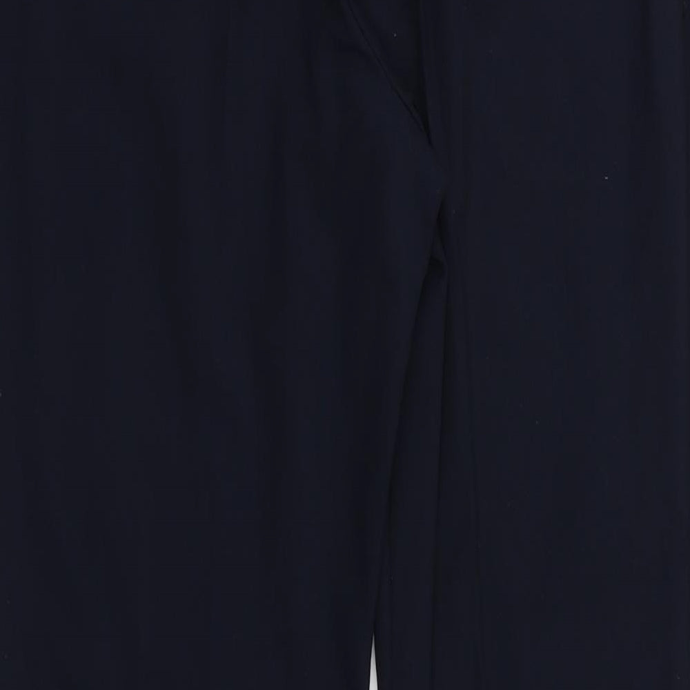 M&S Womens Black Dress Pants Trousers Size 14 L25 in
