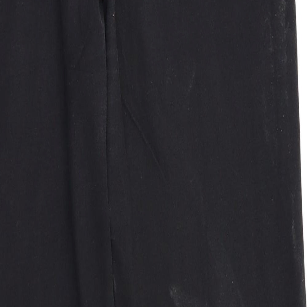 Brand and care label for Denim & Co. women’s black skinny jeans, size UK 12, 26-inch leg