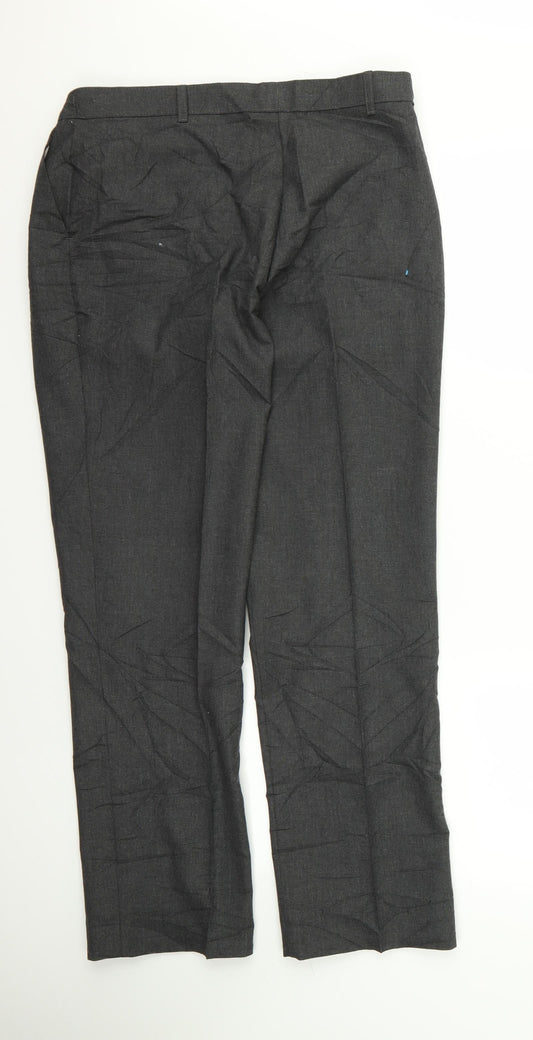 Preworn Womens Grey Rayon Trousers Size 34 L28 in