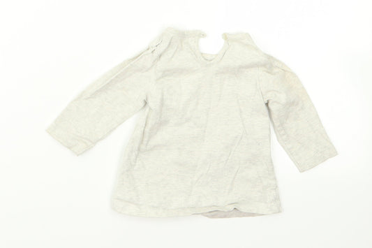 George Girls Grey Rayon Basic T-Shirt Size 0-3 Months