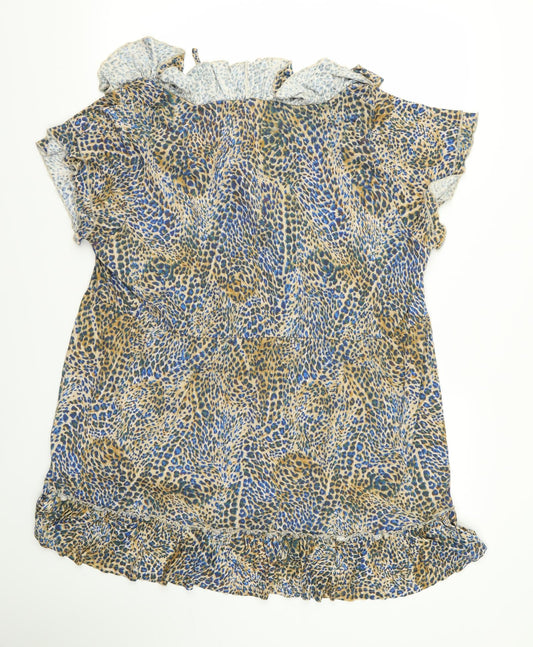 Simply Be Womens Multicoloured Animal Print Basic Blouse Size M