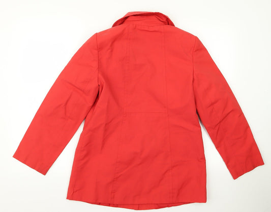 petite Womens Orange Jacket Size 10