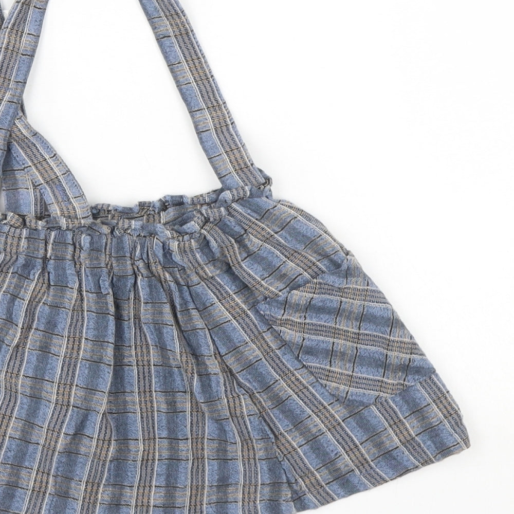 NEXT Boys Blue Check Basic T-Shirt Size 12-18 Months