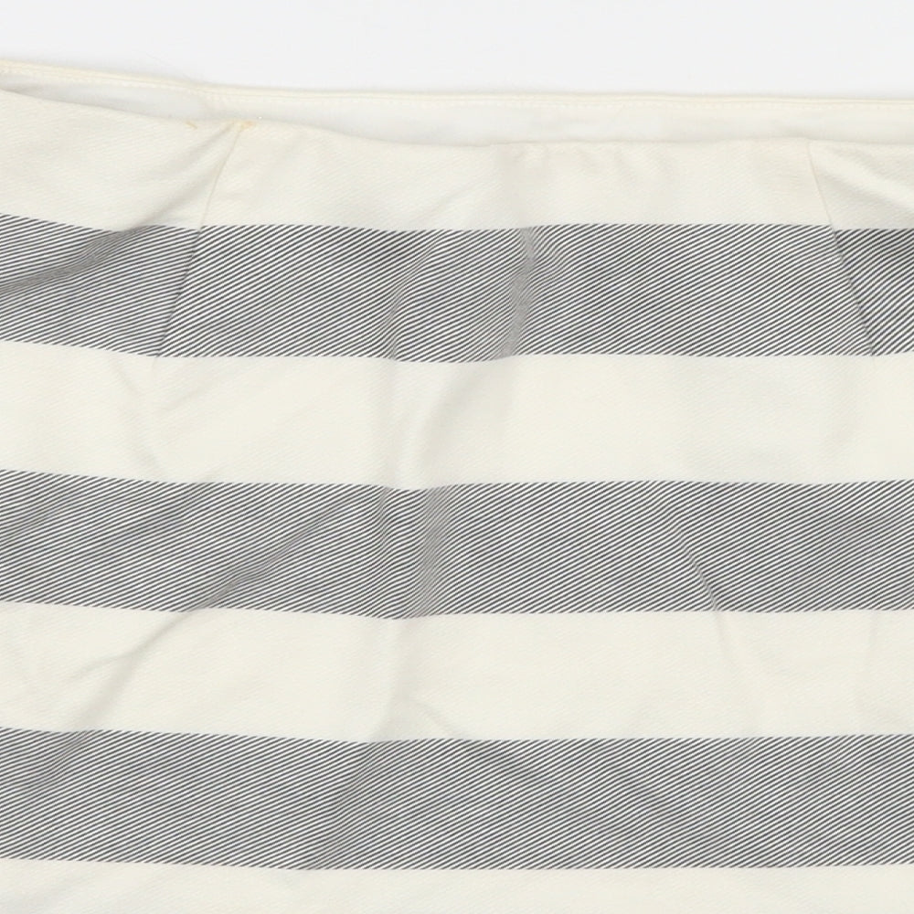 Top Shop Womens Multicoloured Striped A-Line Skirt Size 8