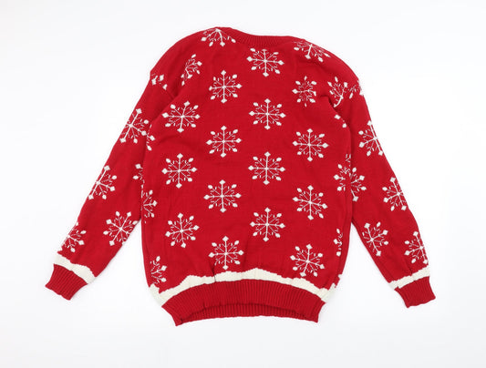 Whisper Mens Red Pullover Jumper Size M - chrismas jumper