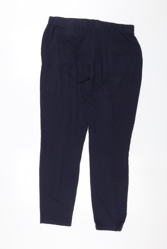 Marks and Spencer Womens Blue Trousers Size 14 L24 in