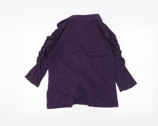 Elliza donatein Womens Purple Jacket Coatigan Size L