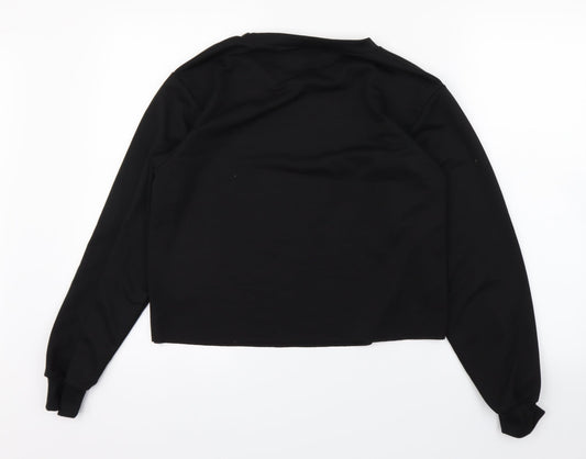 ROMWE Womens Black Pullover Sweatshirt Size M