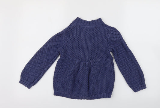 Preworn Womens Purple Floral Cardigan Jumper Size 40