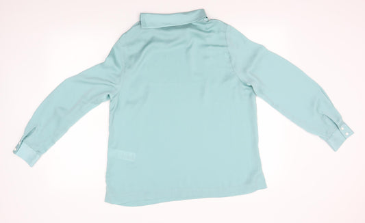 Principles Womens Blue Basic Blouse Size 14