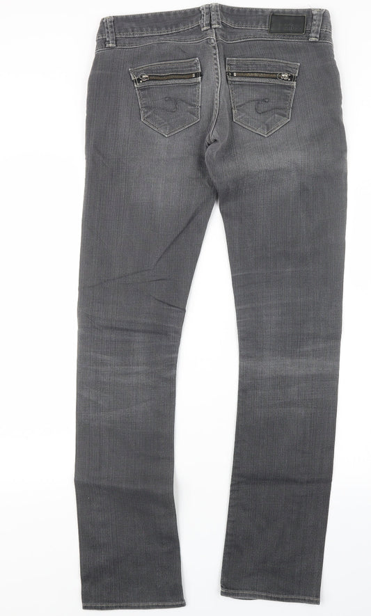 Cross Womens Grey Denim Straight Jeans Size 33 in L33 in