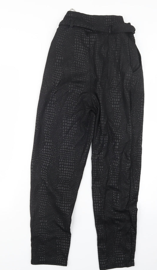 Stylewise Womens Black Trousers Size 8 L26 in