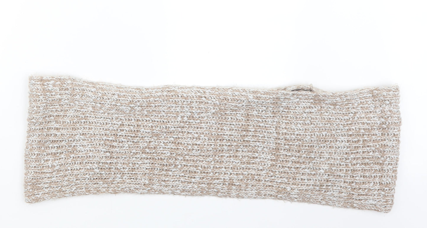 Preworn Womens Silver Knit Scarf - Snood