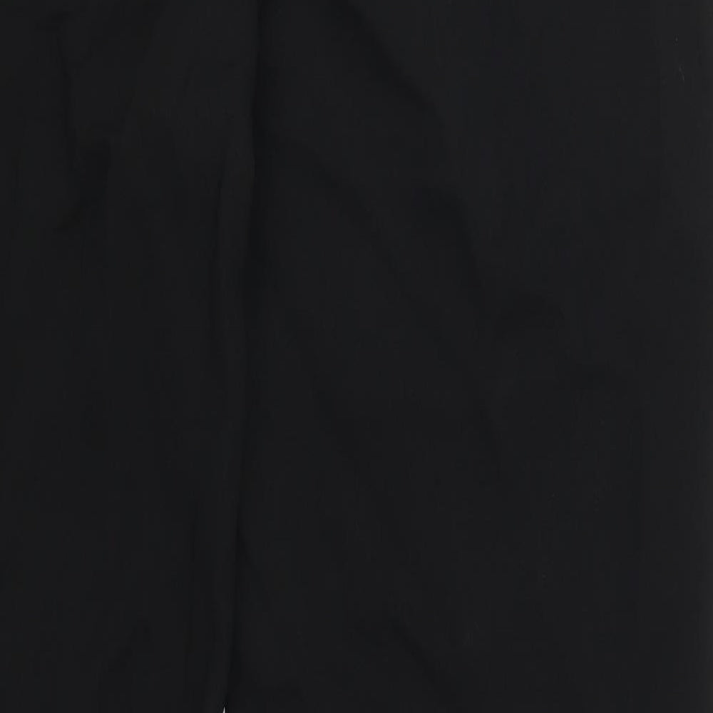 Preworn Womens Black Trousers Size 14 L30 in