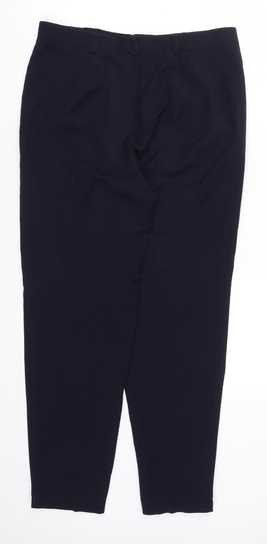 LUCIA Womens Blue Trousers Size 12 L28 in