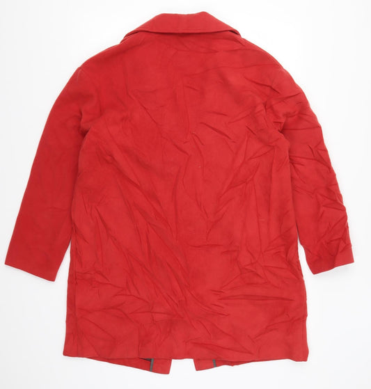 F&F Womens Red Pea Coat Coat Size 14