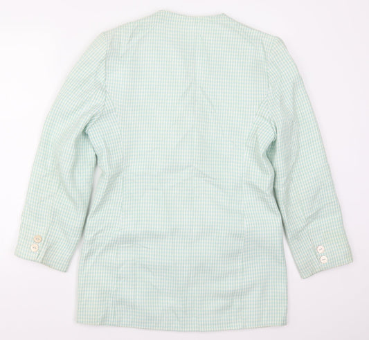 Klass Womens Green Geometric Jacket Size 10
