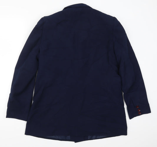 Perrie Womens Blue Jacket Suit Jacket Size 16