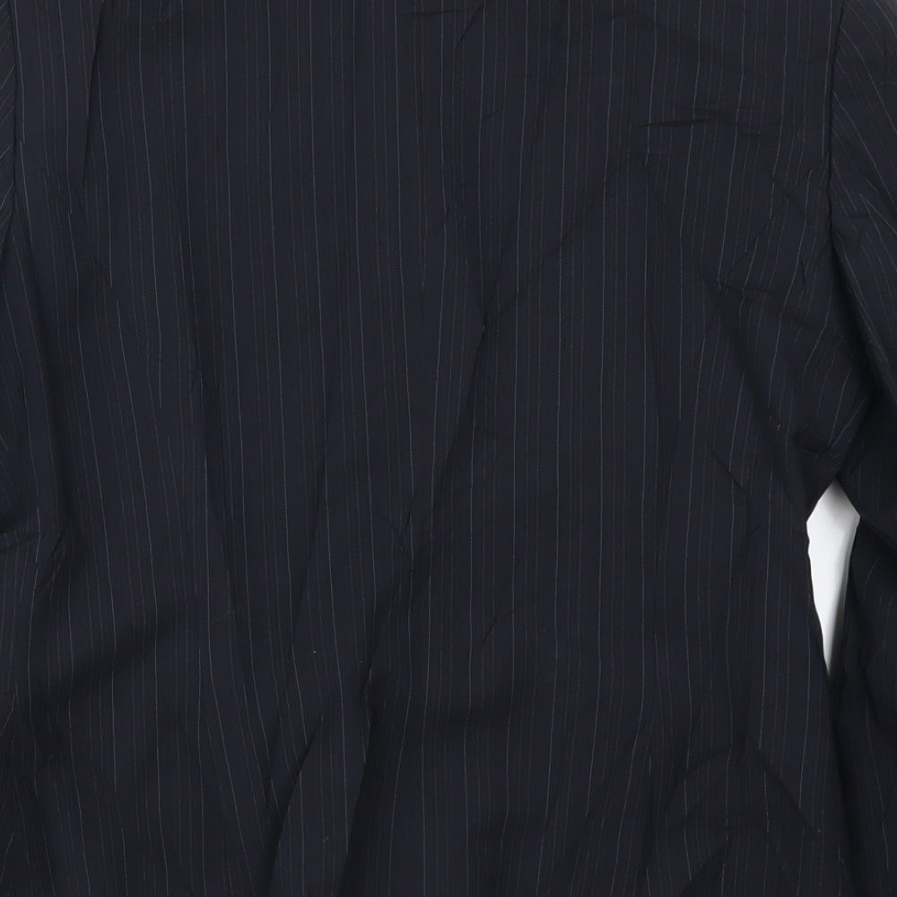 Wardrobes Womens Blue Striped Jacket Suit Jacket Size 10