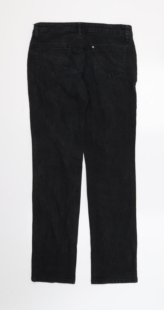 FALMER Womens Black Denim Skinny Jeans Size 10 L30.5 in