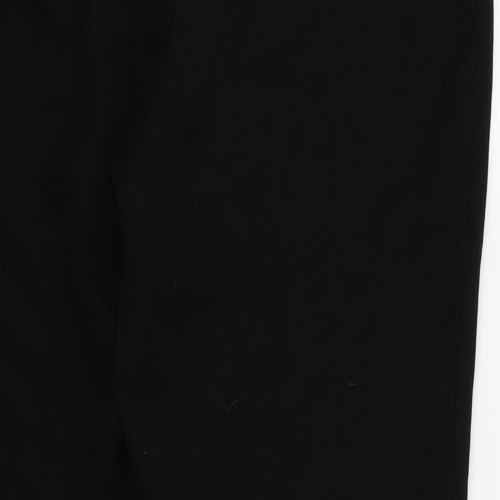 Papaya Womens Black Trousers Size 14 L26 in