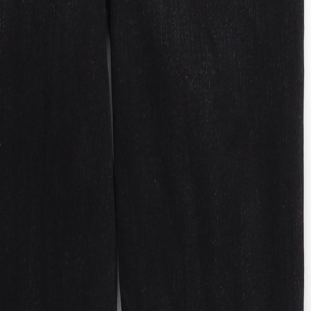 Brand and care label for DenimCo women’s black denim skinny jeans, size UK 6, 27-inch leg