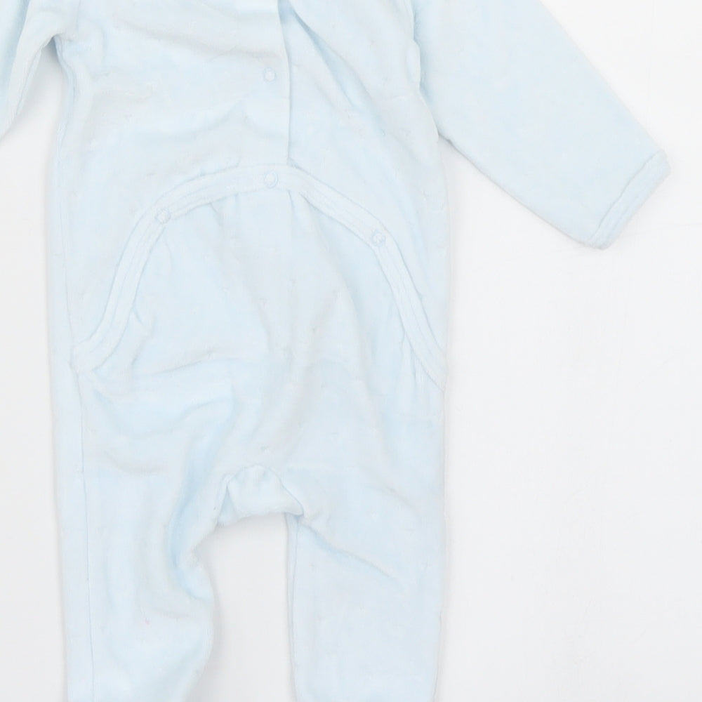 Vertbaudet Boys Blue Babygrow One-Piece Size 0-3 Months - Bear