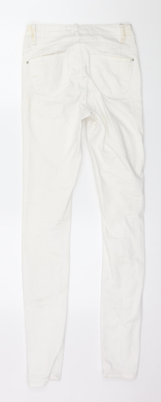 Denim & Co. Womens White Denim Skinny Jeans Size 6 L30 in