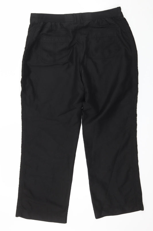BHS Womens Black Trousers Size 14 L27 in