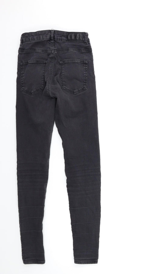 Never Denim Womens Black Denim Skinny Jeans Size XS L27 in