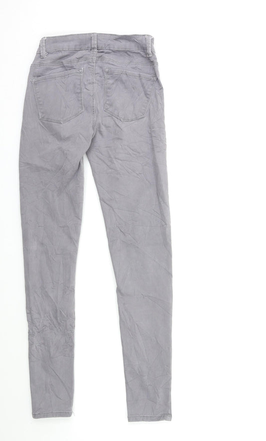 Denim & Co. Womens Grey Denim Skinny Jeans Size 6 L27 in