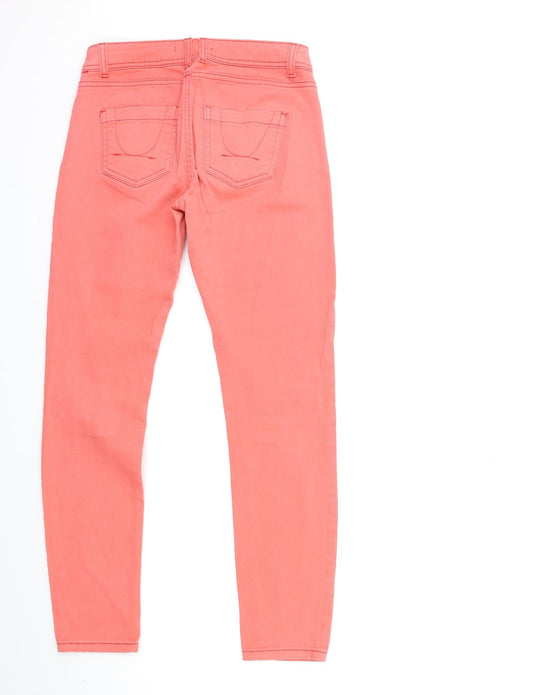 Dorothy Perkins# Womens Pink Denim Skinny Jeans Size 8 L29 in