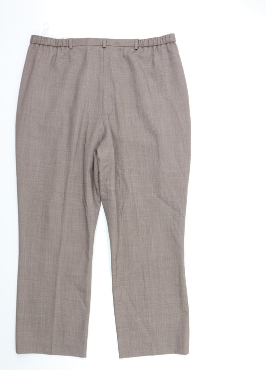 COSTWOLD COLLECTIONS Womens Brown Trousers Size 20 L28 in
