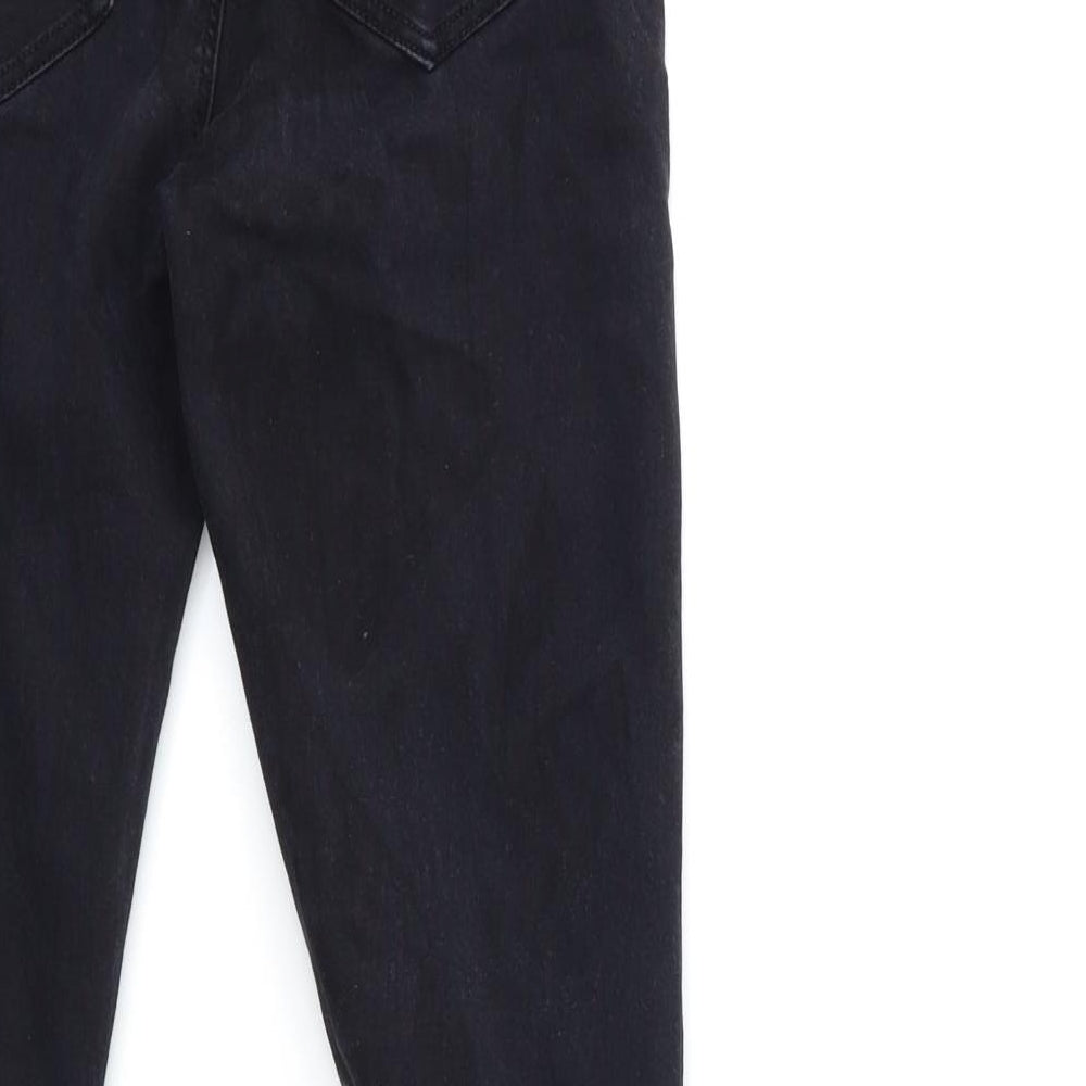Brand and care label for Denim & Co. women’s black denim skinny jeans, size UK 10, 26-inch leg