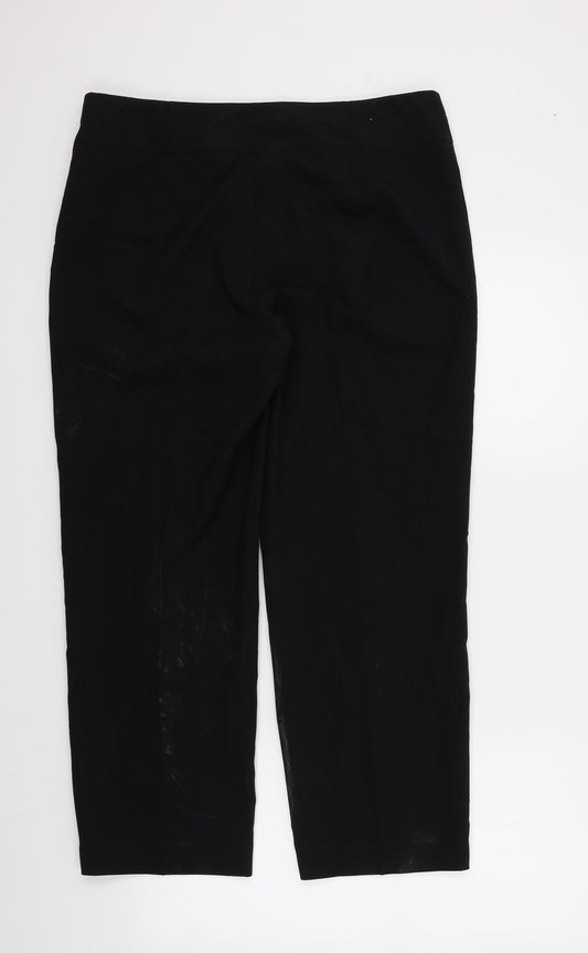M&S Womens Black Trousers Size 14 L26 in