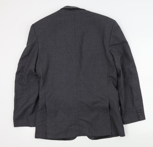 the label Mens Grey Jacket Suit Jacket Size L